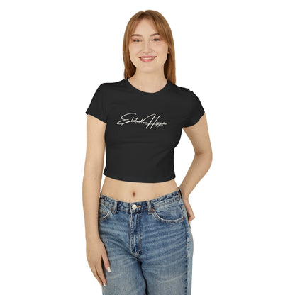 Elated Hippie Organic Ribbed Baby Tee (Black)