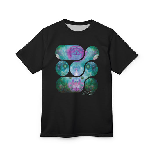 Elated Hippie Cosmic Cadence Men's Tee, Modern Art Shirt, Galaxy Print T-Shirt, Relaxed Fit Apparel, Unique Graphic Tee, Perfect for Festivals, [...]