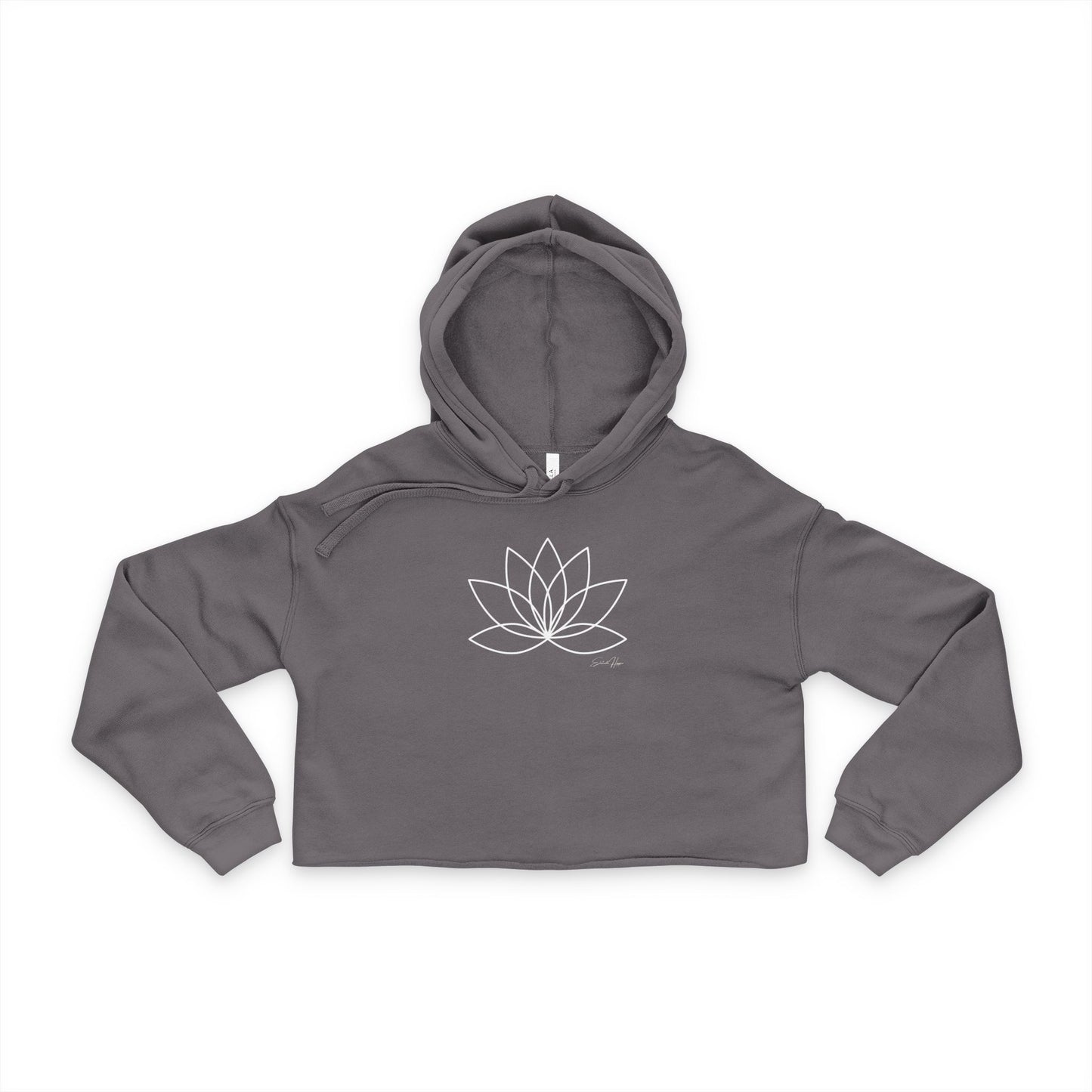 Elated Hippie Lotus Flower Women's Cropped Hoodie, Yoga Apparel, Festival Outfit, Casual Style, Gift for Her, Meditation Clothing