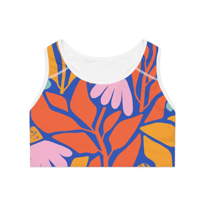 Elated Hippie "Secret Garden" Sports Bra - Stylish Activewear for Fitness Enthusiasts