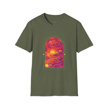 Elated Hippie 100% Cotton Sunset Psychedelic Arch T-Shirt