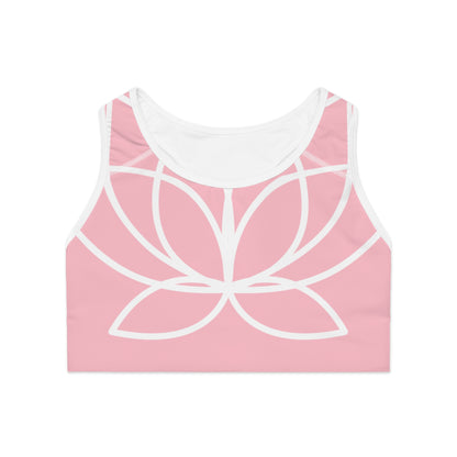 Elated Hippie Lotus Sports Bra-  Pink Marshmallow