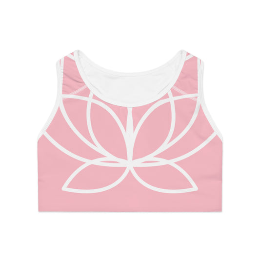Elated Hippie Lotus Sports Bra-  Pink Marshmallow