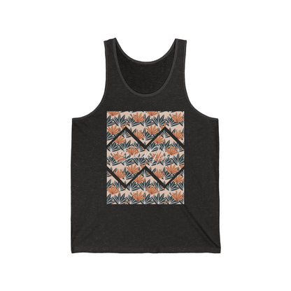 Boho Vibes Unisex Jersey Tank - Modern Floral Design