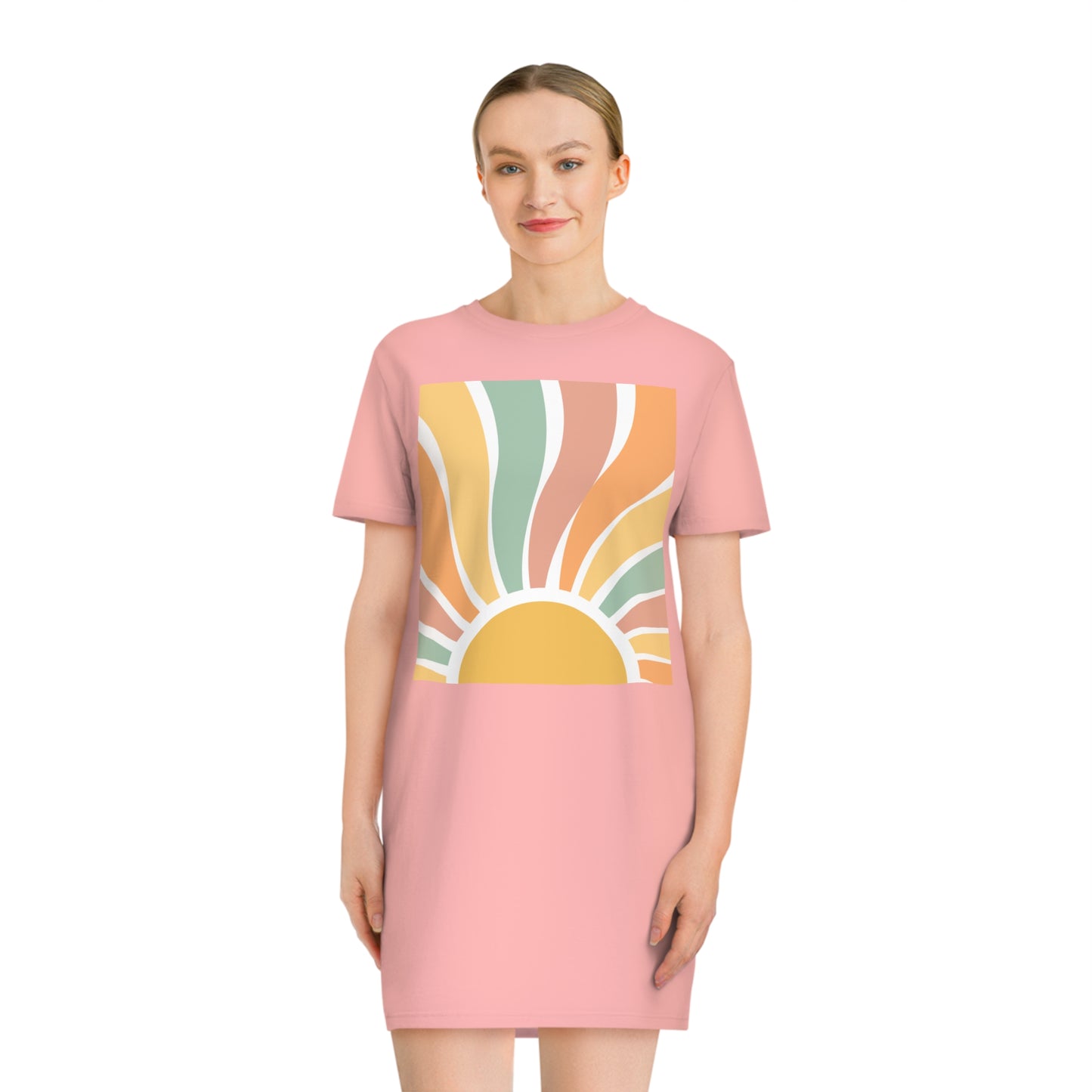 Elated Hippie Rainbow Sun 100% Organic Cotton Dress