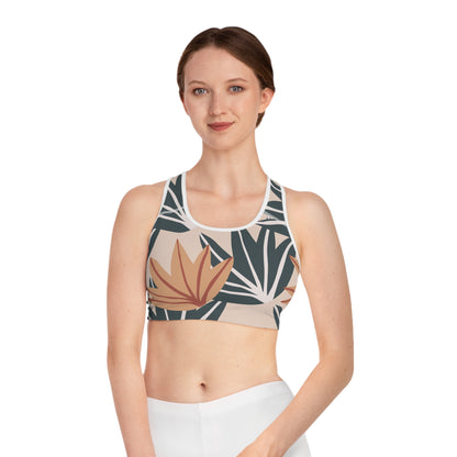 Elated Hippie Modern Palms Sports Bra - Stylish Activewear for Fitness Enthusiasts