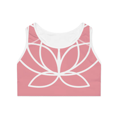 Elated Hippie Lotus Sports Bra - Blush Pink