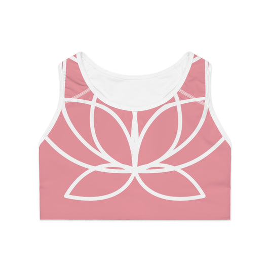 Elated Hippie Lotus Sports Bra - Blush Pink