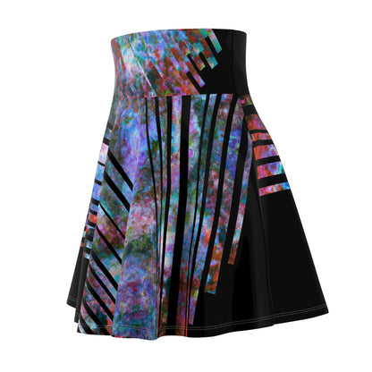 Elated Hippie Women's Artistic Skater Skirt, Vibrant Fashion Skirt, Casual Summer Skirt, Boho Skater Skirt, Party Ready Skirt