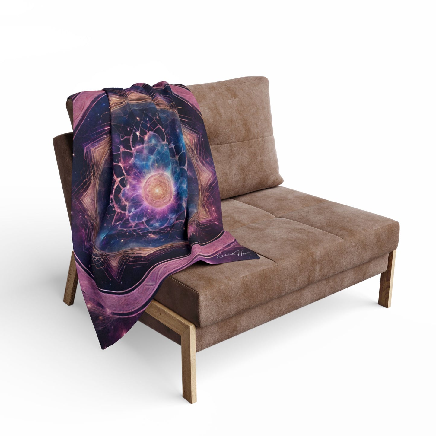 Elated Hippie "Cosmic Lotus Flower Mandala" Blanket