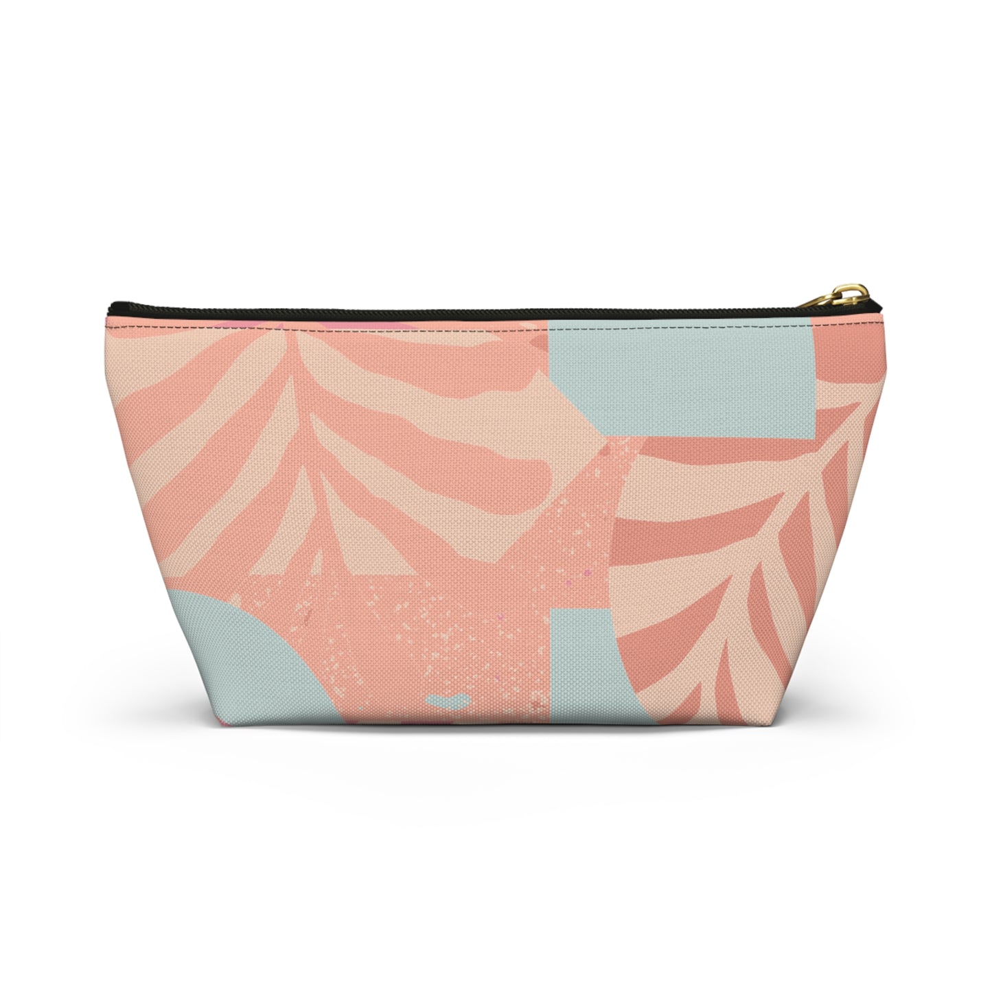 Pastel Tropical Accessory Pouch — 'Salted Hippie' T-Bottom Cosmetic Bag