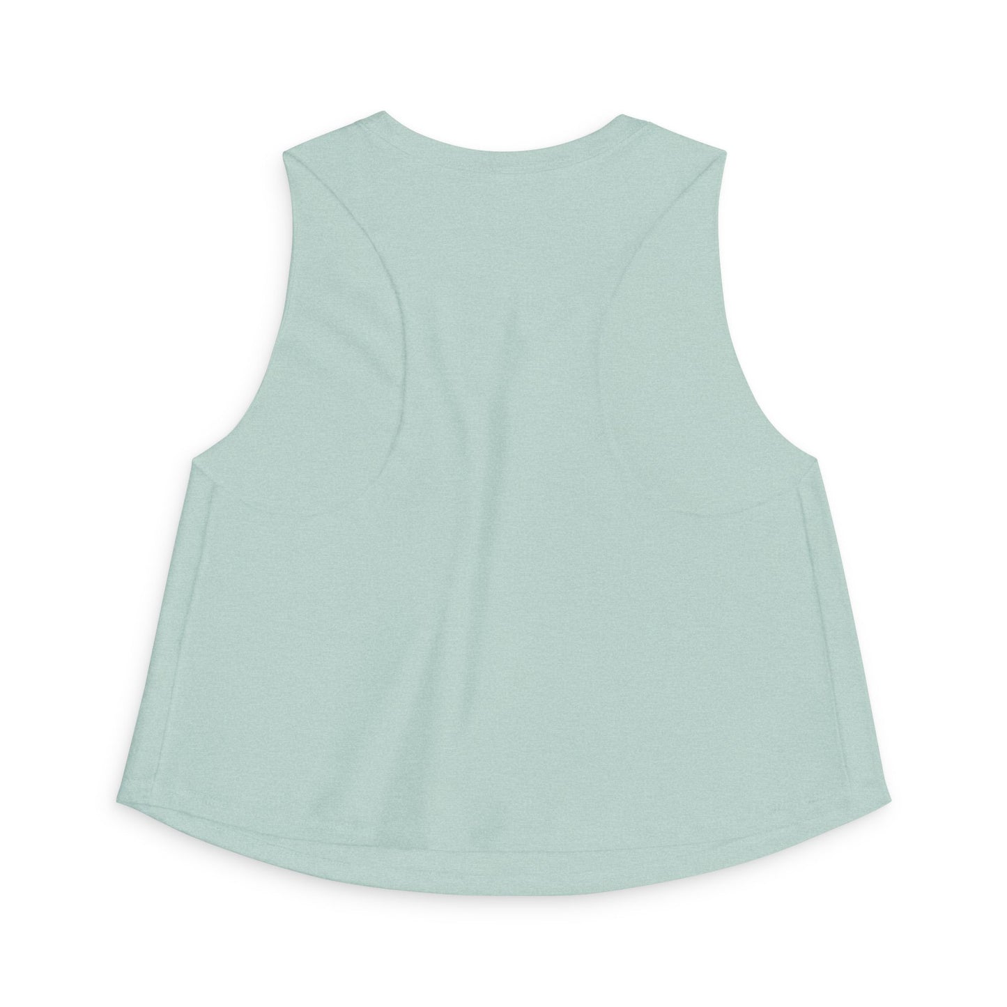 Elated Hippie Checkerboard Flower Crop Top — Retro Pastel Floral Graphic Tank for Women