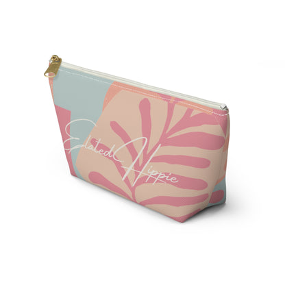 Pastel Tropical Accessory Pouch — 'Salted Hippie' T-Bottom Cosmetic Bag