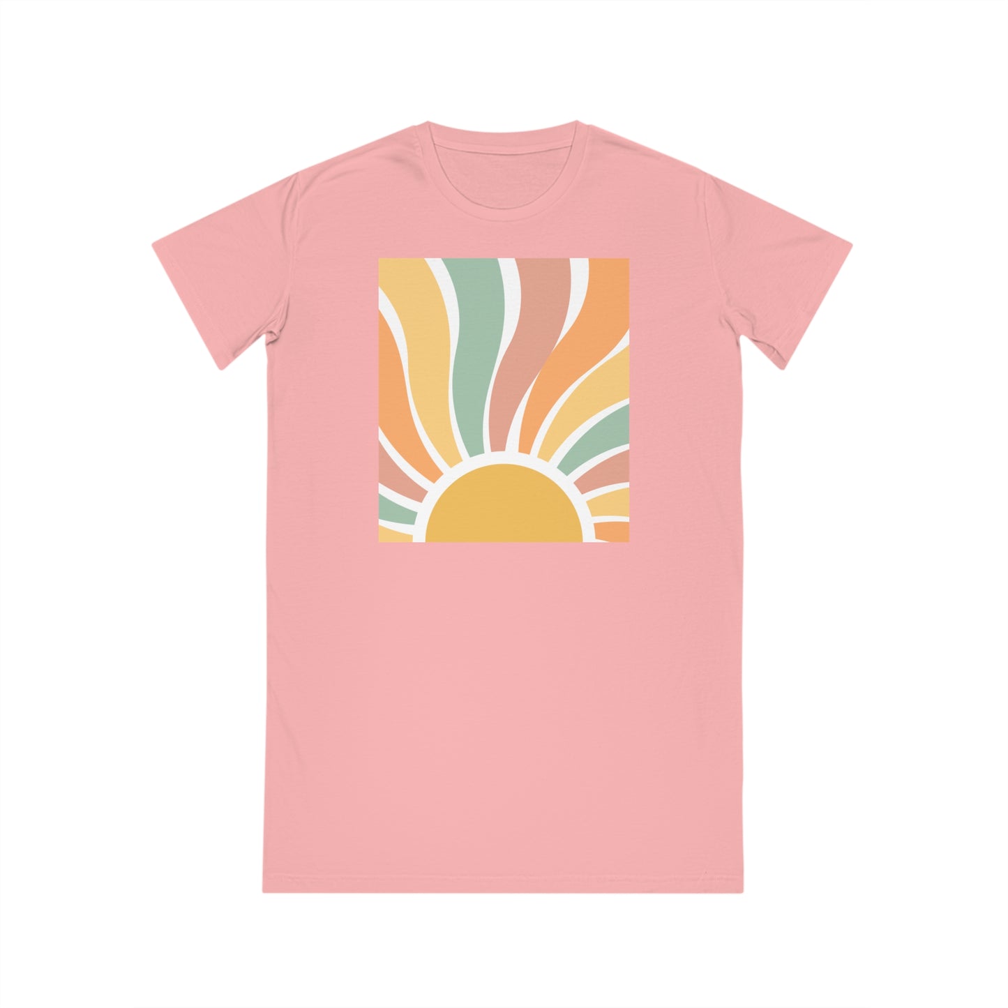 Elated Hippie Rainbow Sun 100% Organic Cotton Dress