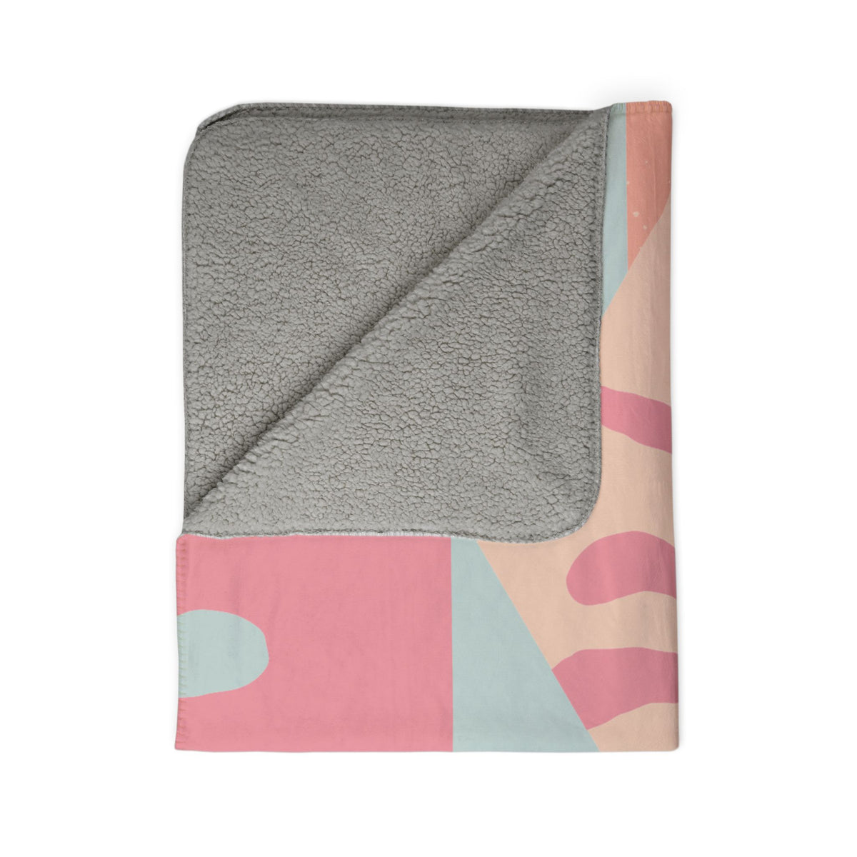 Elated Hippie Pastel Abstract Botanical Fleece Sherpa Blanket