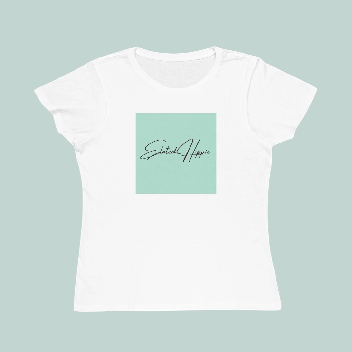 Elated Hippie Organic Pale Sea Foam Women's T-Shirt - Comfortable & Eco-Friendly Casual Wear