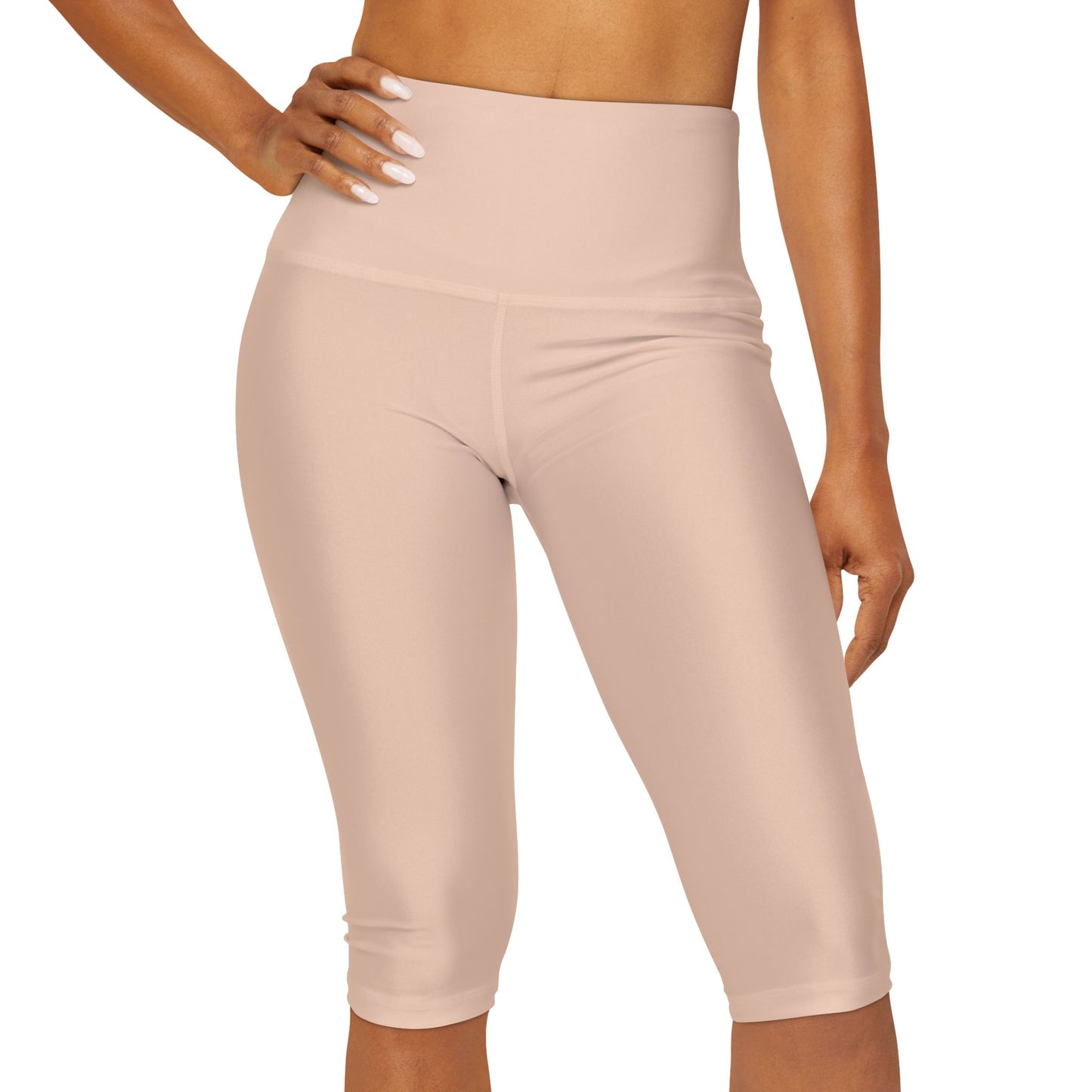 Elated Hippie EmpowerFlex Yoga Capri Leggings - Light Peach