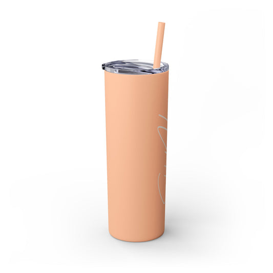 Elated Hippie 20oz Skinny Tumbler with Straw - Inspirational Drinkware for Eco-Conscious Lifestyle