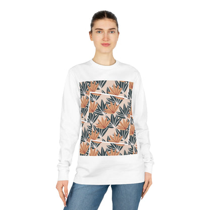 Elated Hippie Modern Palms Long Sleeve Tee for Casual Style