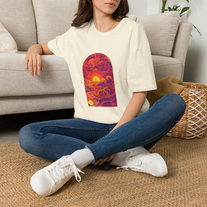 Elated Hippie 100% Cotton Sunset Psychedelic Arch T-Shirt