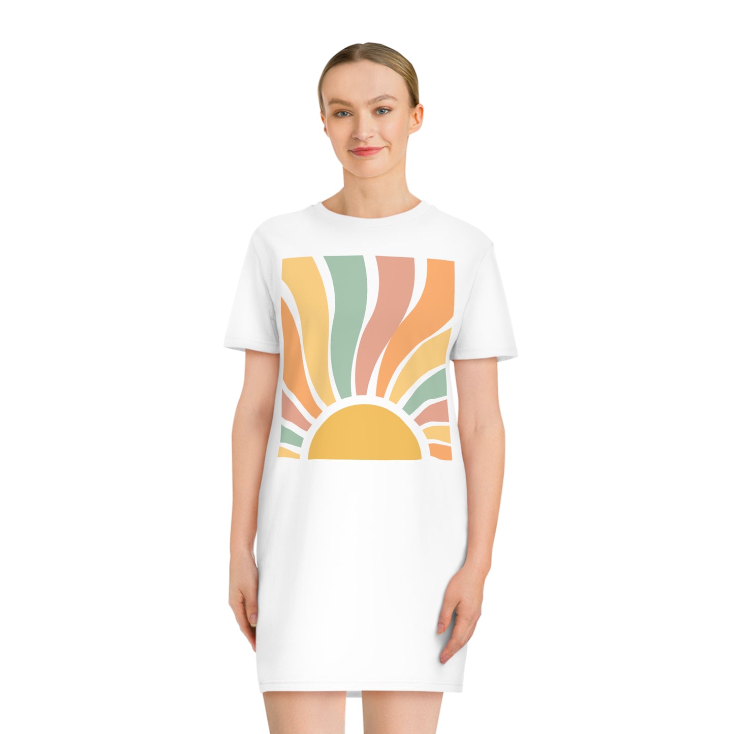 Elated Hippie Rainbow Sun 100% Organic Cotton Dress