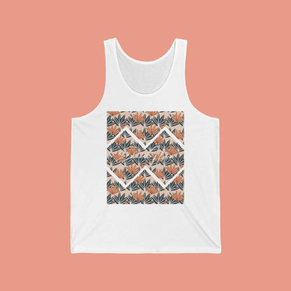 Boho Vibes Unisex Jersey Tank - Modern Floral Design