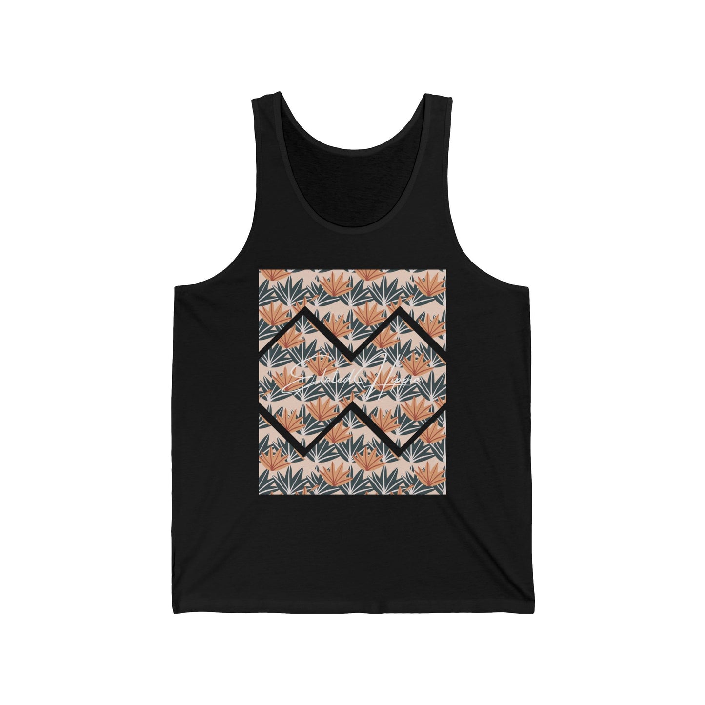 Boho Vibes Unisex Jersey Tank - Modern Floral Design