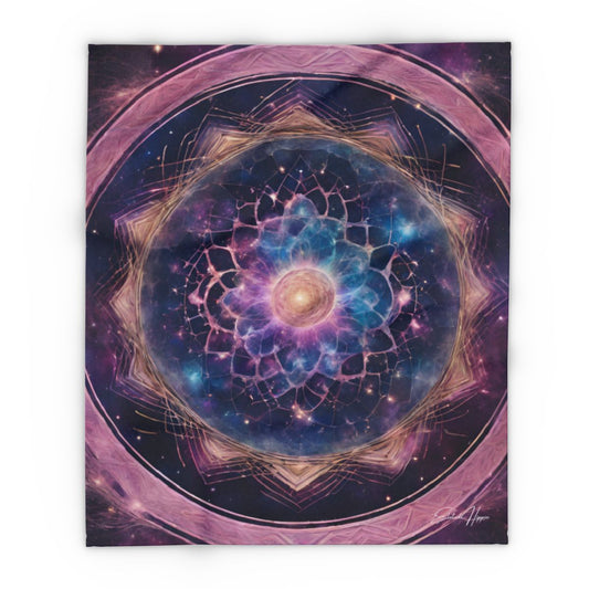 Elated Hippie "Cosmic Lotus Flower Mandala" Blanket