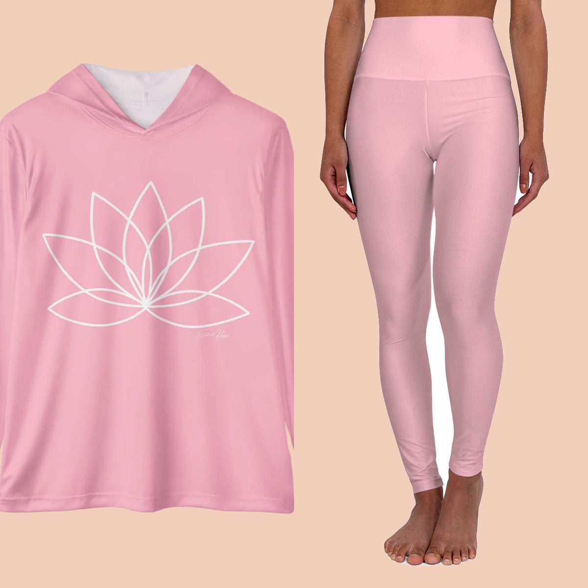 The Pink Marshmallow Duo — Hoodie + Leggings Set — everything in the set